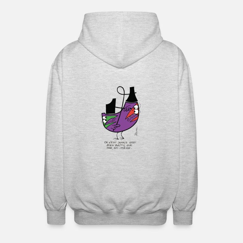 Battu par soi même - Veste à capuche unisexe - gris clair chiné