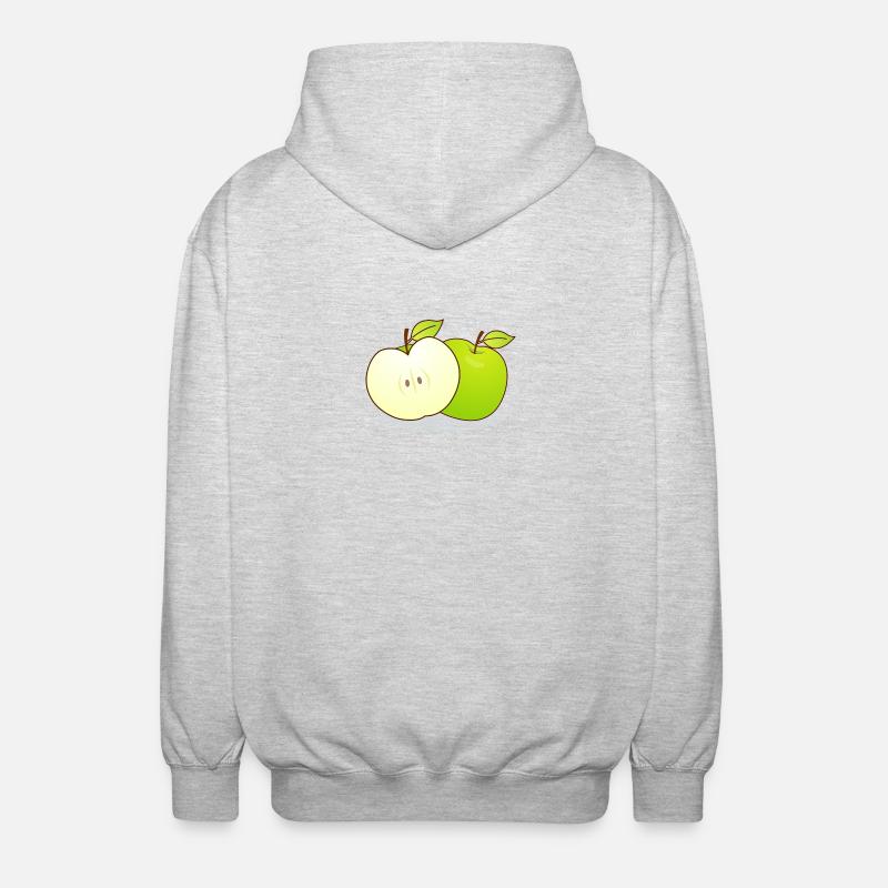Äpfel - Unisex Kapuzenjacke - Hellgrau meliert