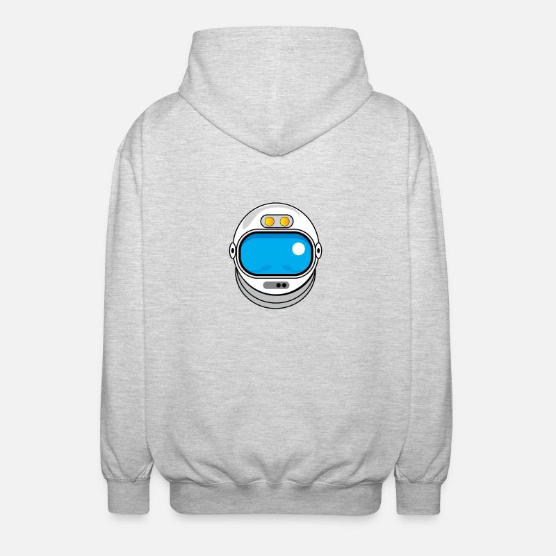 Spacehelmet - Unisex Kapuzenjacke - Hellgrau meliert