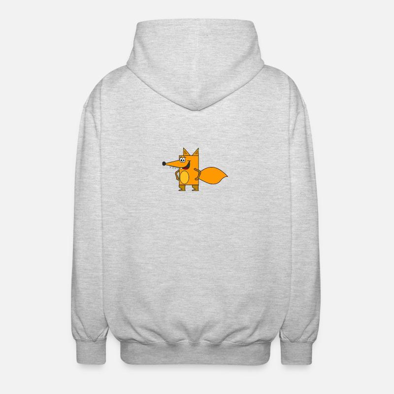 fuchs68 renard arctique - Veste à capuche unisexe - gris clair chiné