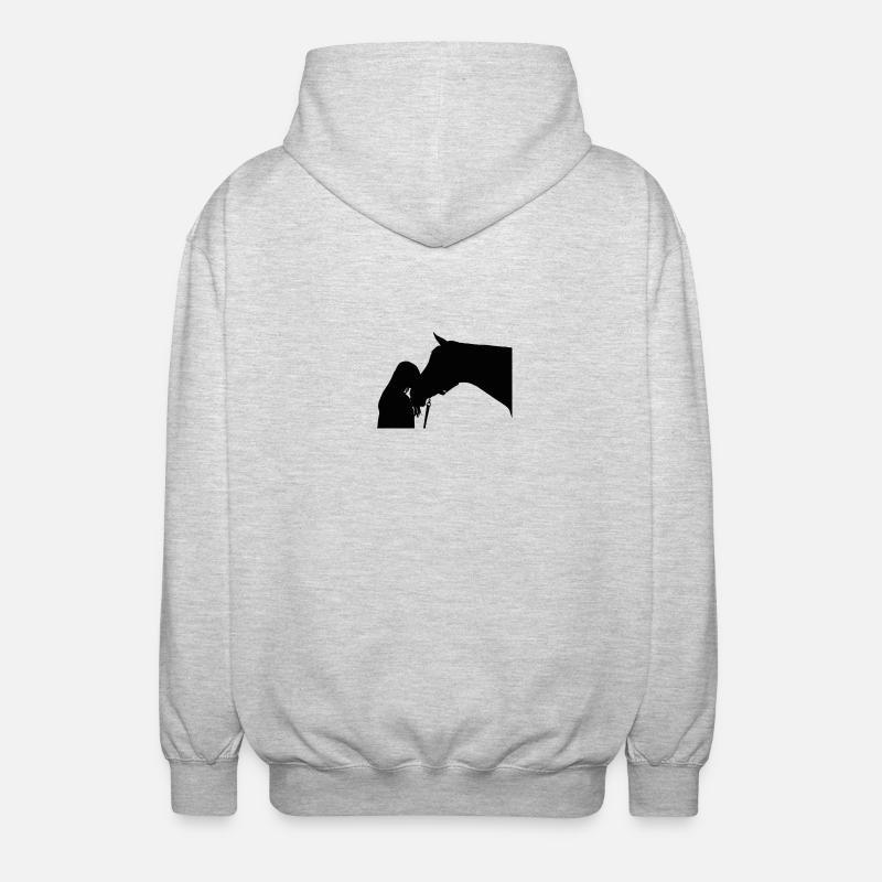 cheval - Veste à capuche unisexe - gris clair chiné