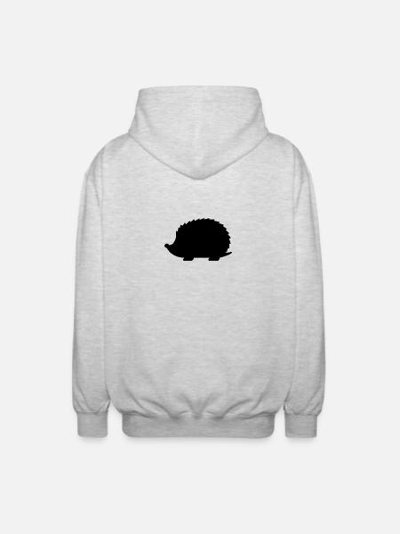 hérisson - Veste à capuche unisexe - gris clair chiné