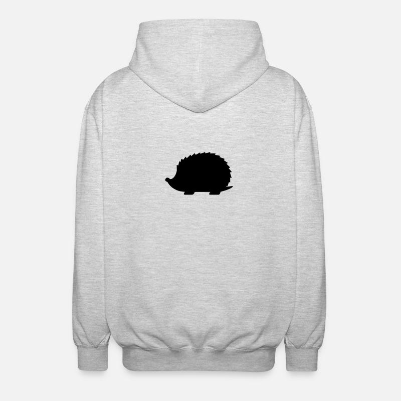 hérisson - Veste à capuche unisexe - gris clair chiné