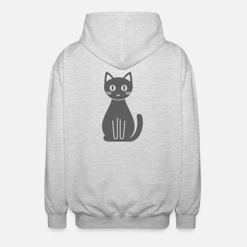 Cat Comic - Unisex Hooded Jacket - light heather grey