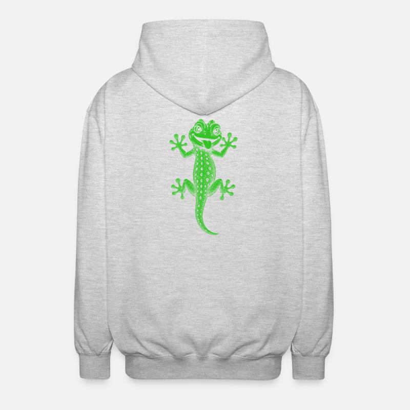 Gecko - Veste à capuche unisexe - gris clair chiné