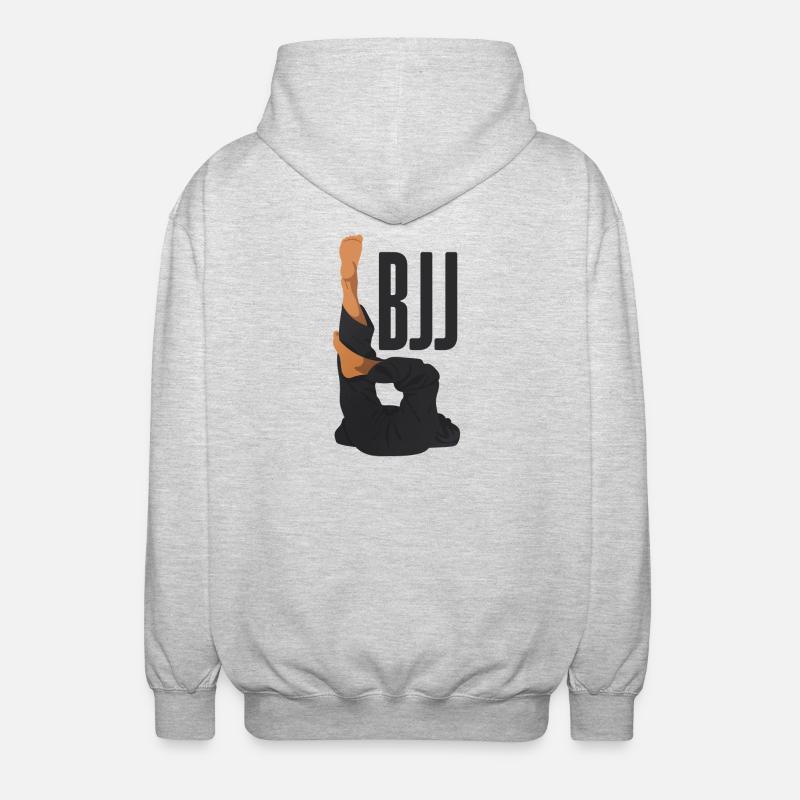 BJJ Techniques: Triangle - Unisex Hooded Jacket - light heather grey