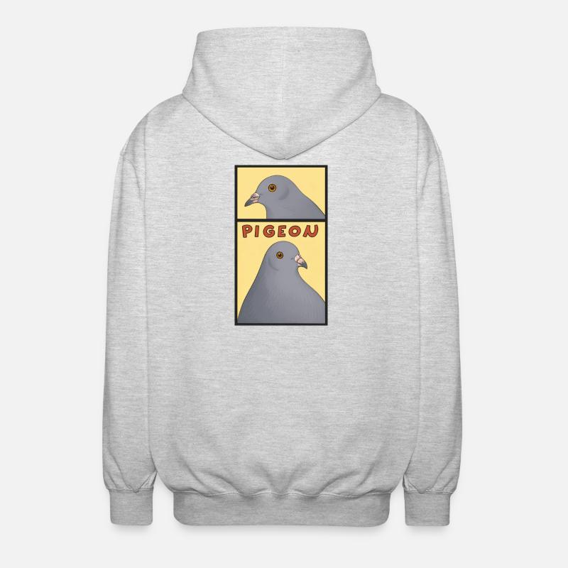 Dove Panel Pop Art - Unisex Hooded Jacket - light heather grey