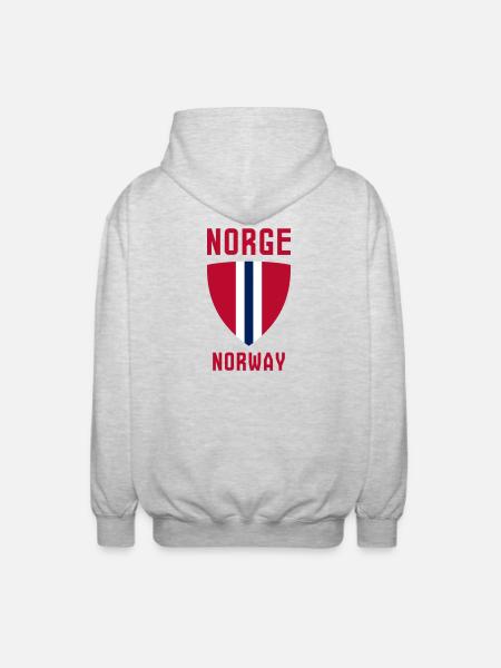 Norge - Norway - Unisex Hooded Jacket - light heather grey