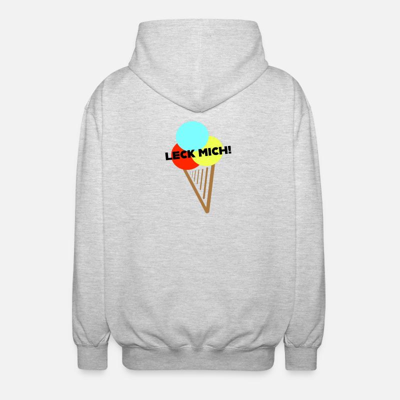 Ach, Leck mich! - Unisex Kapuzenjacke - Hellgrau meliert