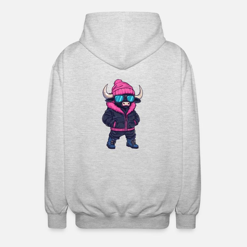 Taurus Cool Comic - Unisex Hooded Jacket - light heather grey