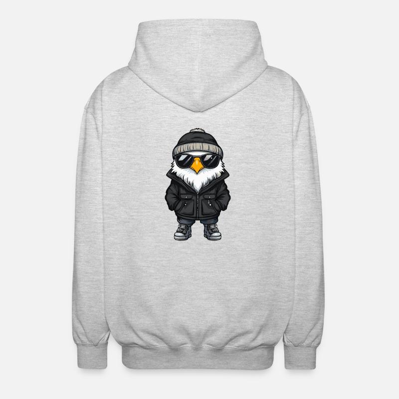 Adler Cool Comic - Unisex Kapuzenjacke - Hellgrau meliert