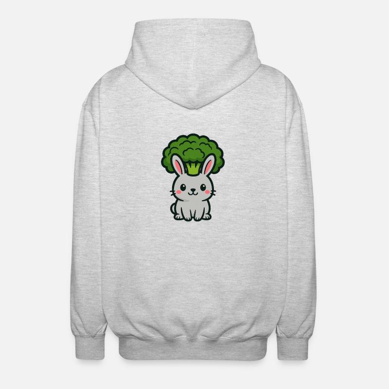 Frère-Lapin - Veste à capuche unisexe - gris clair chiné
