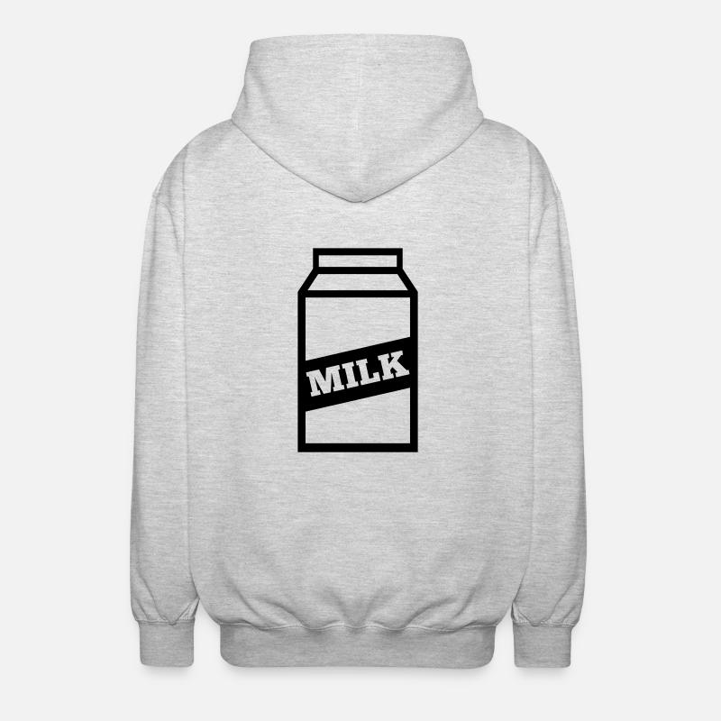Milch Kuh - Unisex Kapuzenjacke - Hellgrau meliert