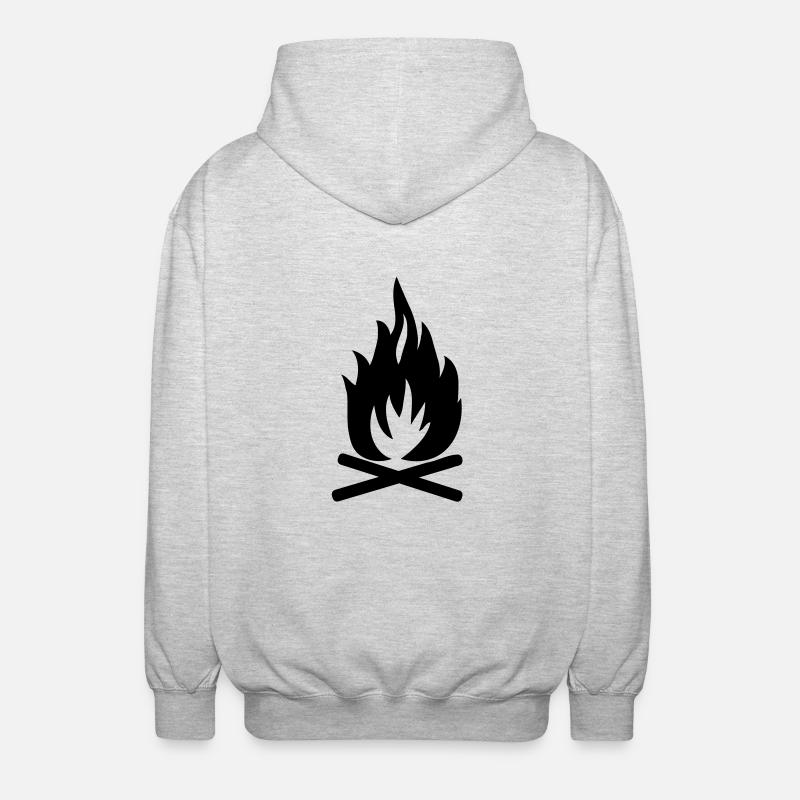 Feu de camp - Veste à capuche unisexe - gris clair chiné