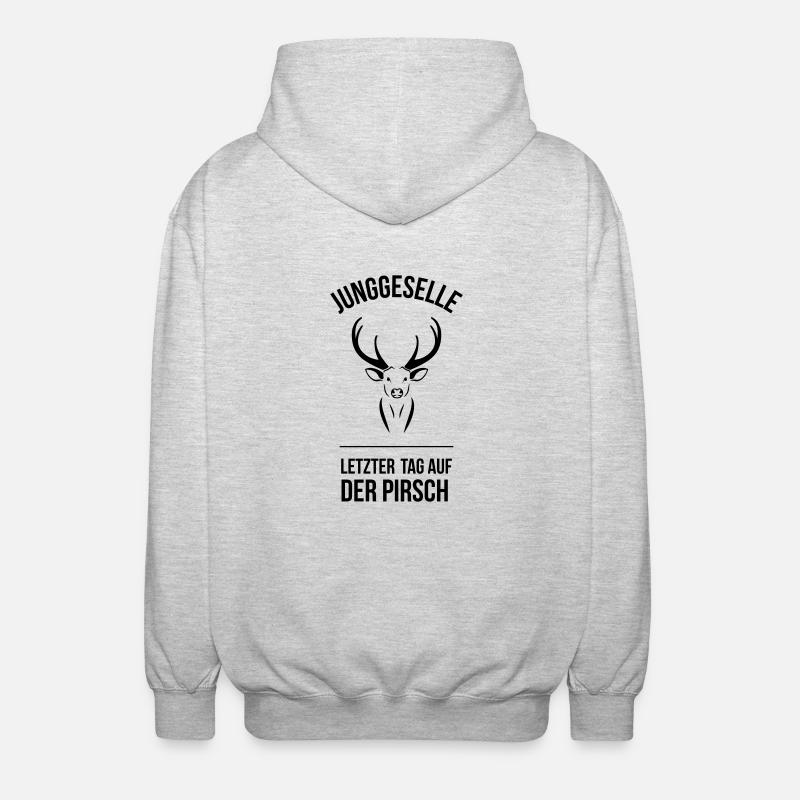 Der Junggeselle - Unisex Kapuzenjacke - Hellgrau meliert