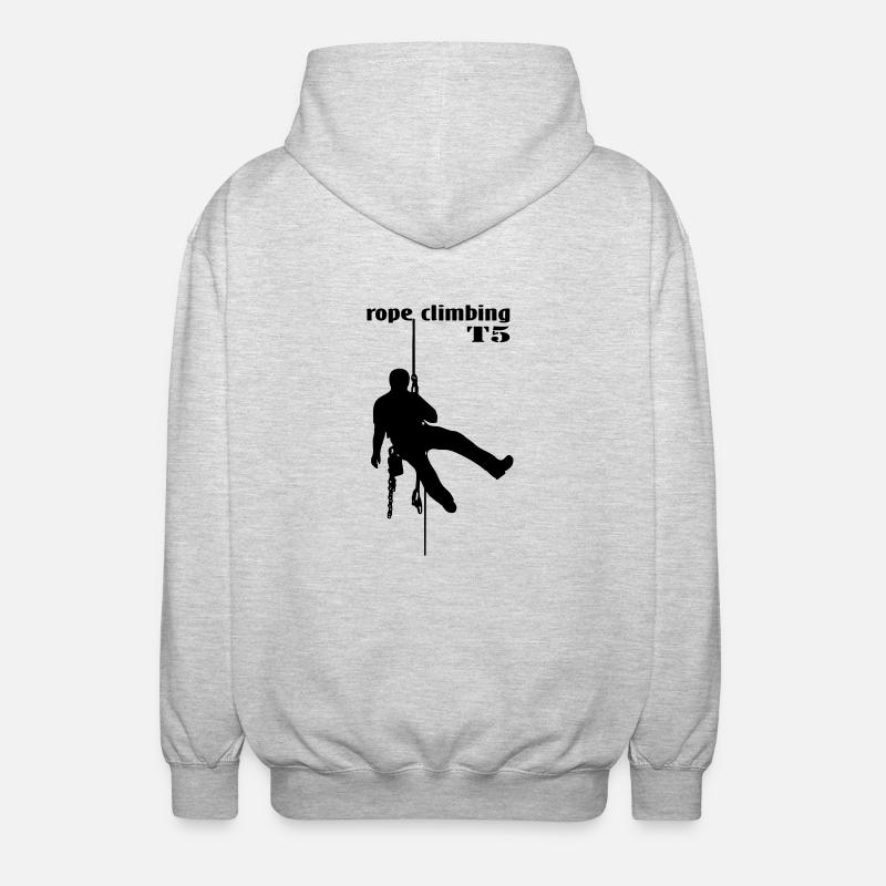 1000_ropeclimbing_mann - Unisex Kapuzenjacke - Hellgrau meliert