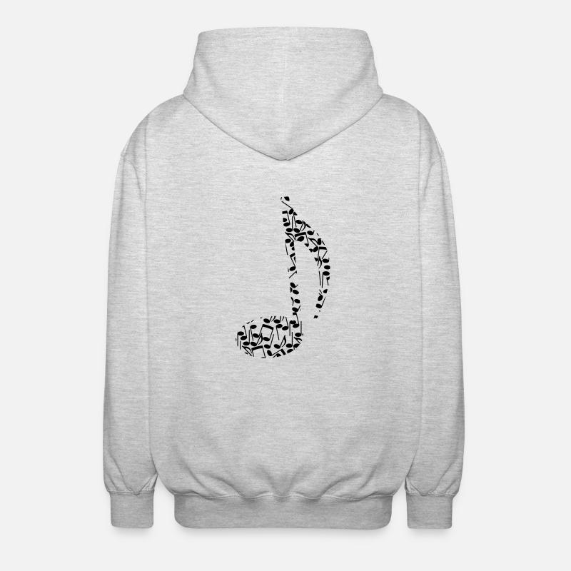 Noten-Note - Unisex Kapuzenjacke - Hellgrau meliert
