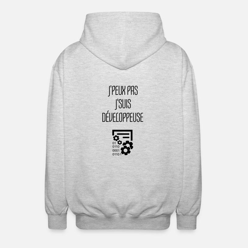 Entwickler / Informatiker / Programmierer / - Unisex Kapuzenjacke - Hellgrau meliert