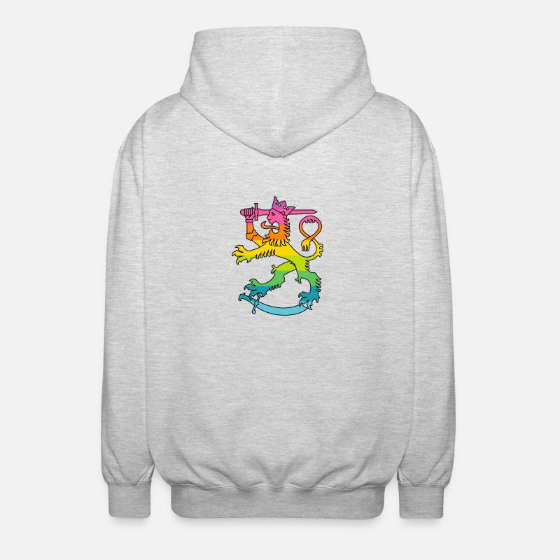 Lion de Suvakki - Veste à capuche unisexe - gris clair chiné