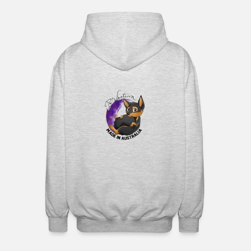 Kelpie Galaxie - Noir Feu - Veste à capuche unisexe - gris clair chiné