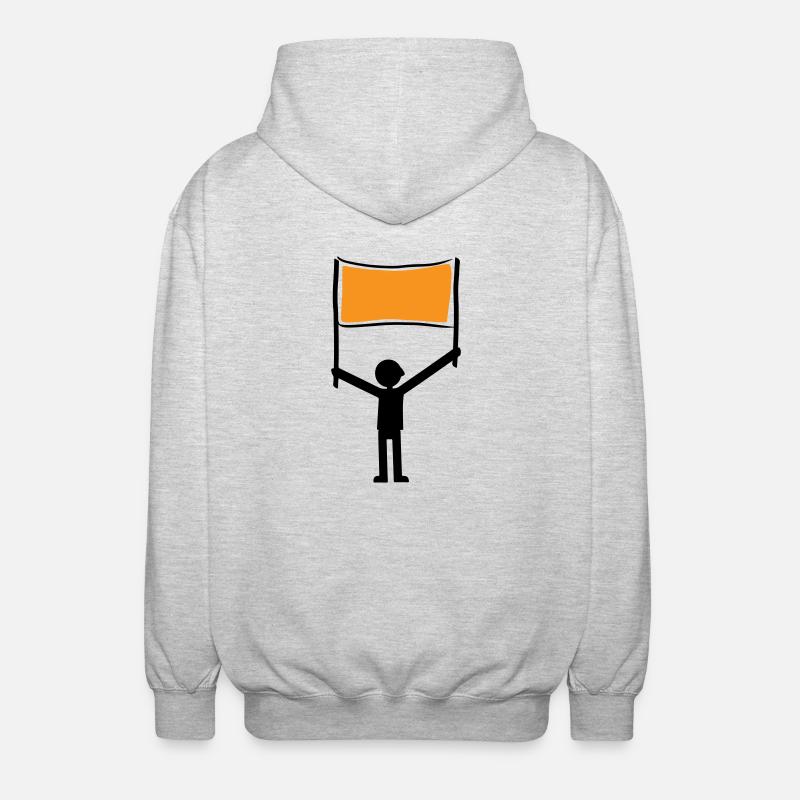 Grève de démonstration - Veste à capuche unisexe - gris clair chiné