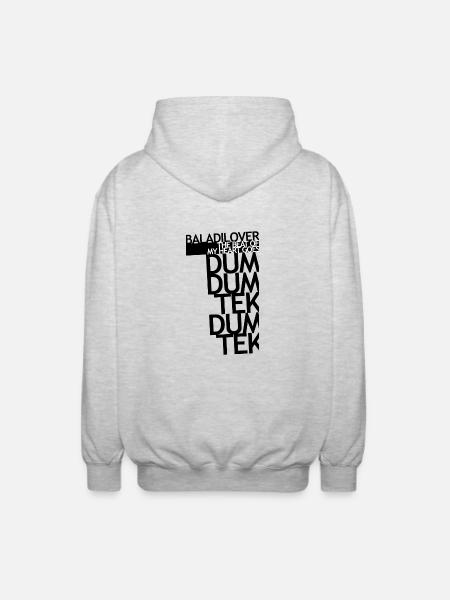 baladilover - Unisex Kapuzenjacke - Hellgrau meliert