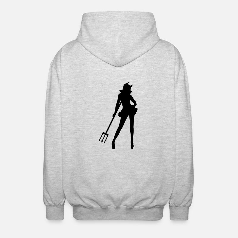 she_devil - Unisex Hooded Jacket - light heather grey