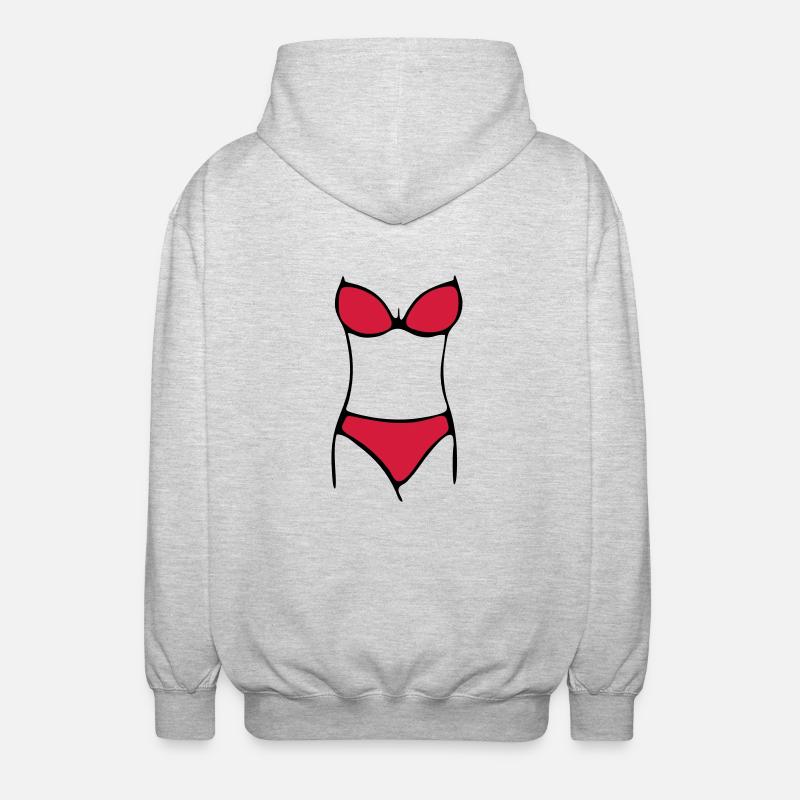 bikini - Unisex Kapuzenjacke - Hellgrau meliert