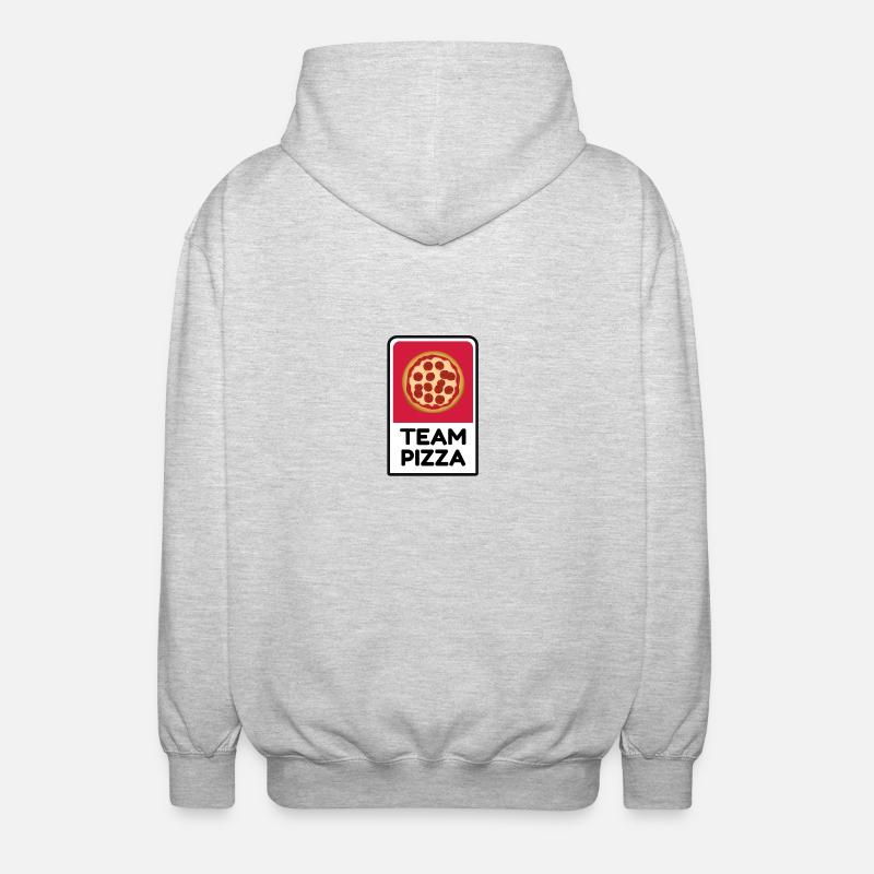 Team Pizza - das Pizza Team - Unisex Kapuzenjacke - Hellgrau meliert