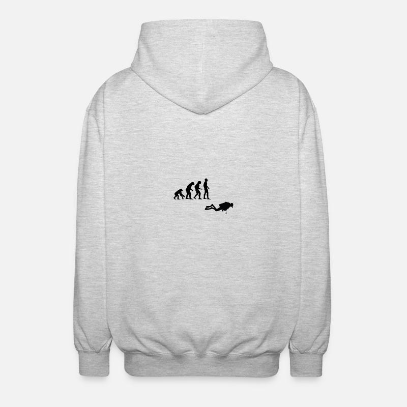 Evolution diving - Unisex Hooded Jacket - light heather grey