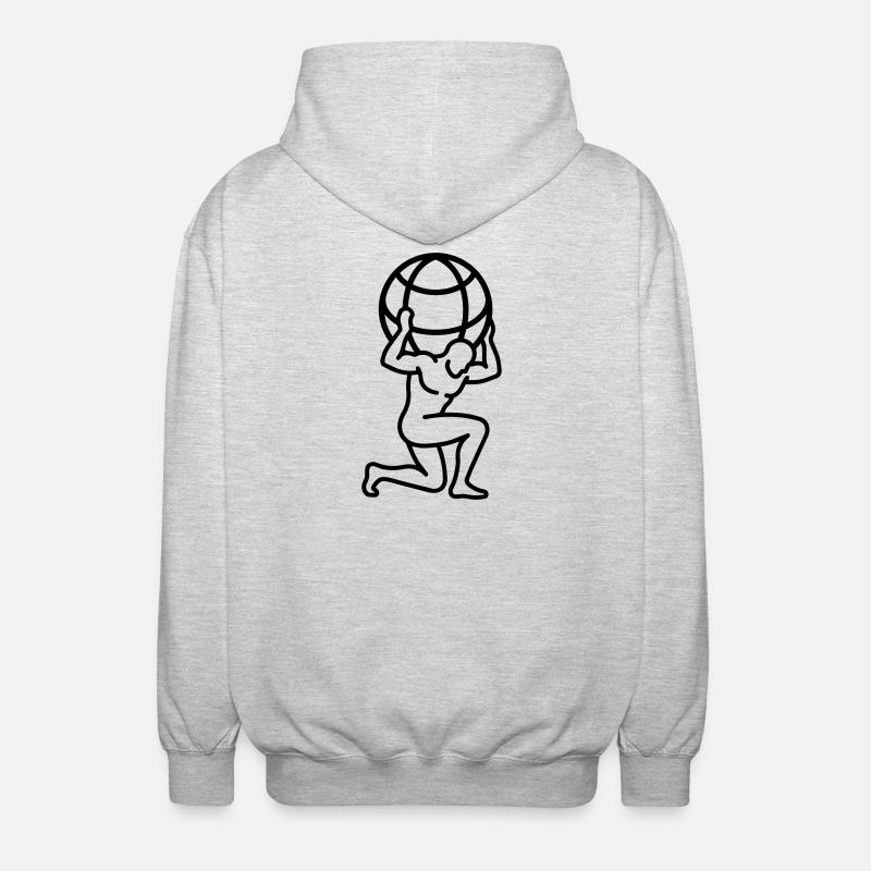 globe - Unisex Hooded Jacket - light heather grey