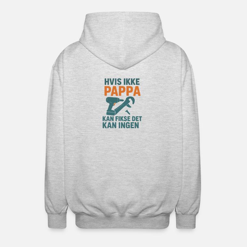 Memory Design with Tools Motif - Unisex Hooded Jacket - light heather grey