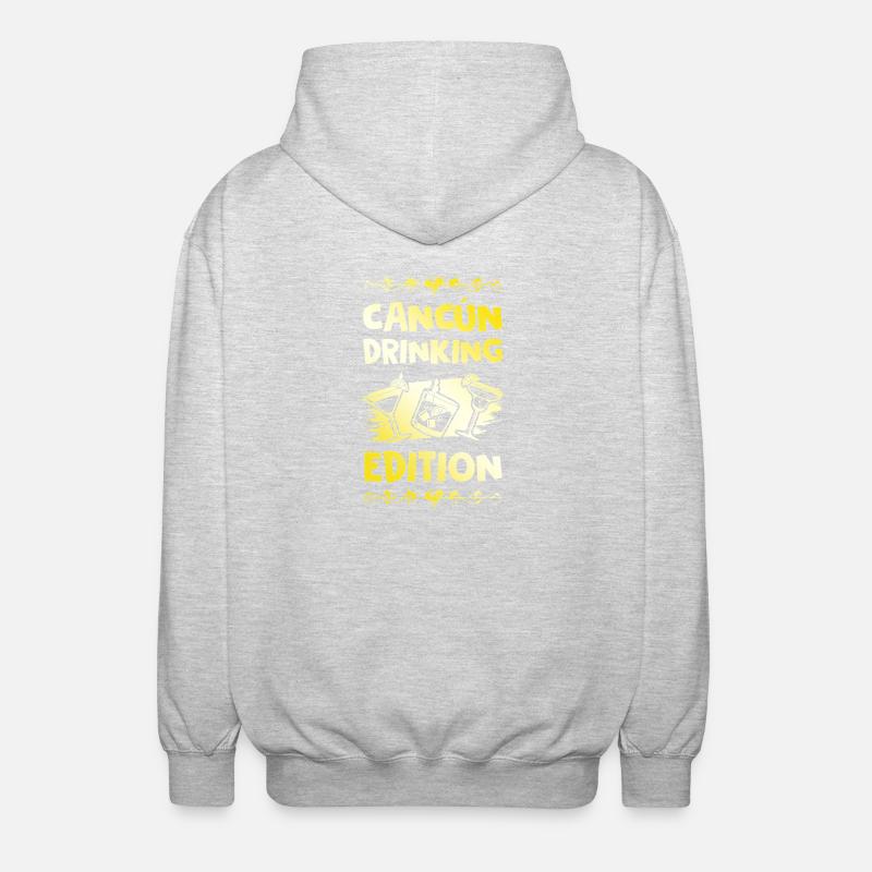 Cancun Drinking Saying - Unisex Hooded Jacket - light heather grey