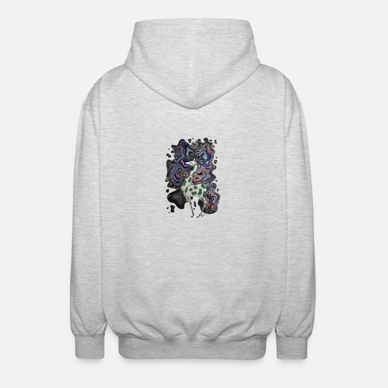 Think Curvy! - Unisex Hooded Jacket - light heather grey