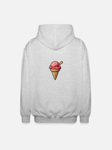 Eis - Unisex Kapuzenjacke - Hellgrau meliert