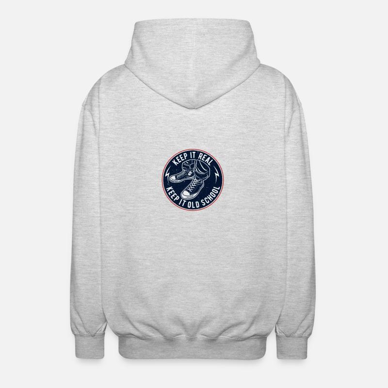 Keep It Oldschool - Unisex Hooded Jacket - light heather grey