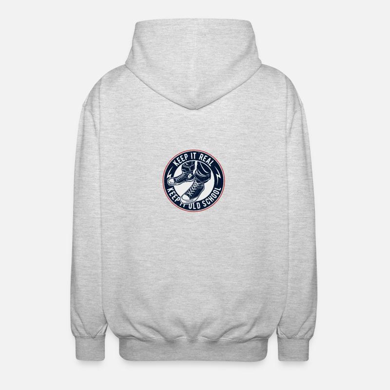 Keep It Oldschool - Unisex Hooded Jacket - light heather grey