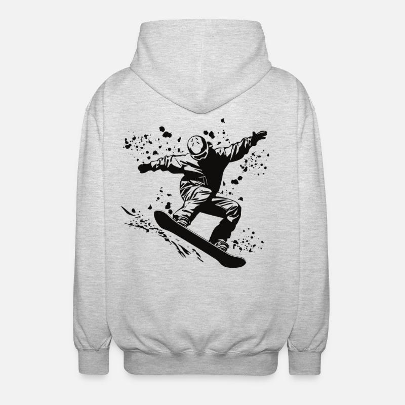 Snowboarder Snowboarding Snowboard - Unisex Hooded Jacket - light heather grey