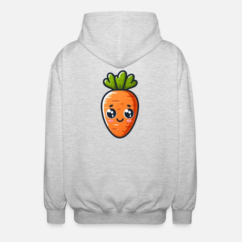 Carotte Mignon - Veste à capuche unisexe - gris clair chiné