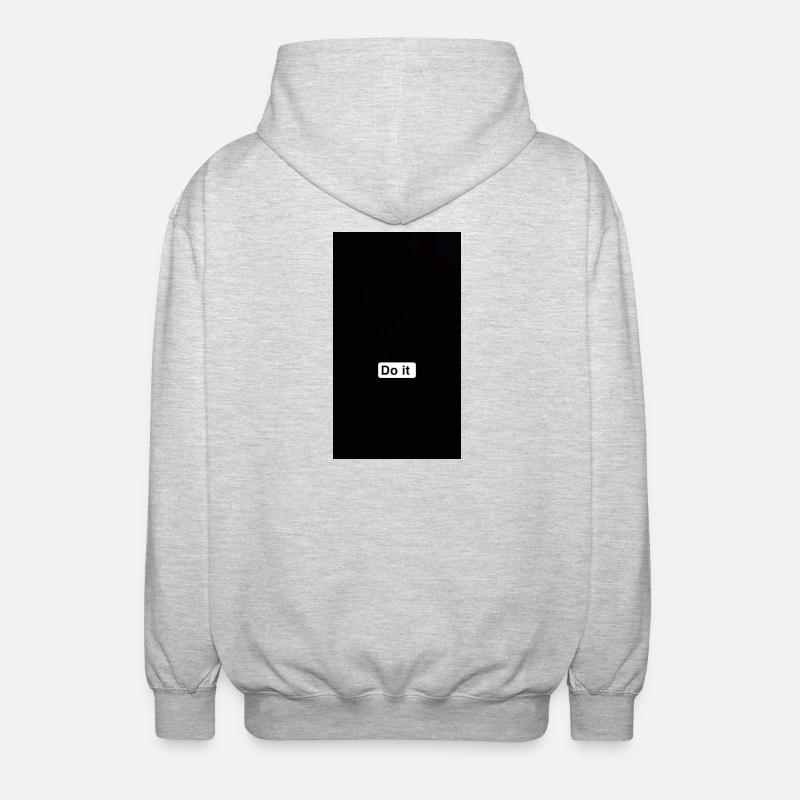 Do It Minimal Black - Unisex Hooded Jacket - light heather grey