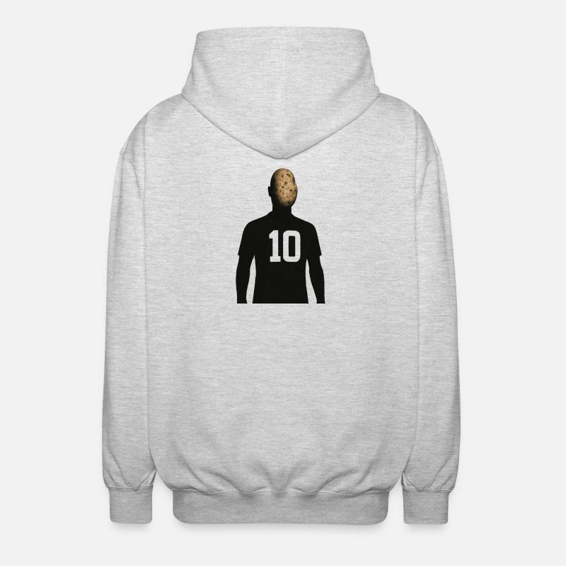 Footballeur à tête de patate - Veste à capuche unisexe - gris clair chiné
