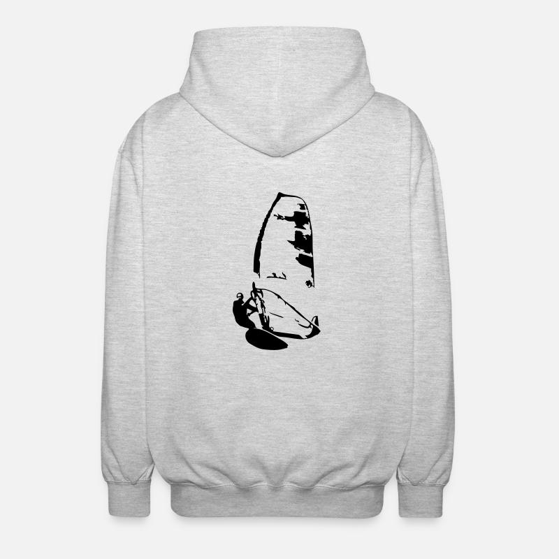 surfer - Unisex Kapuzenjacke - Hellgrau meliert