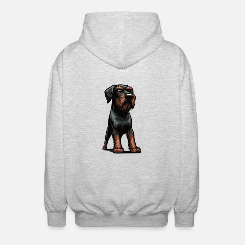 German Wirehaired German Wirehaired Owner - Unisex Hooded Jacket - light heather grey