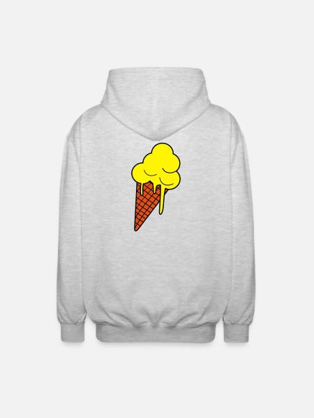 Schmelzendes Eis  Pop Art - Unisex Hooded Jacket - light heather grey