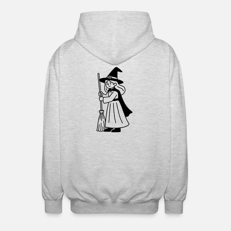 Hexe - Unisex Kapuzenjacke - Hellgrau meliert