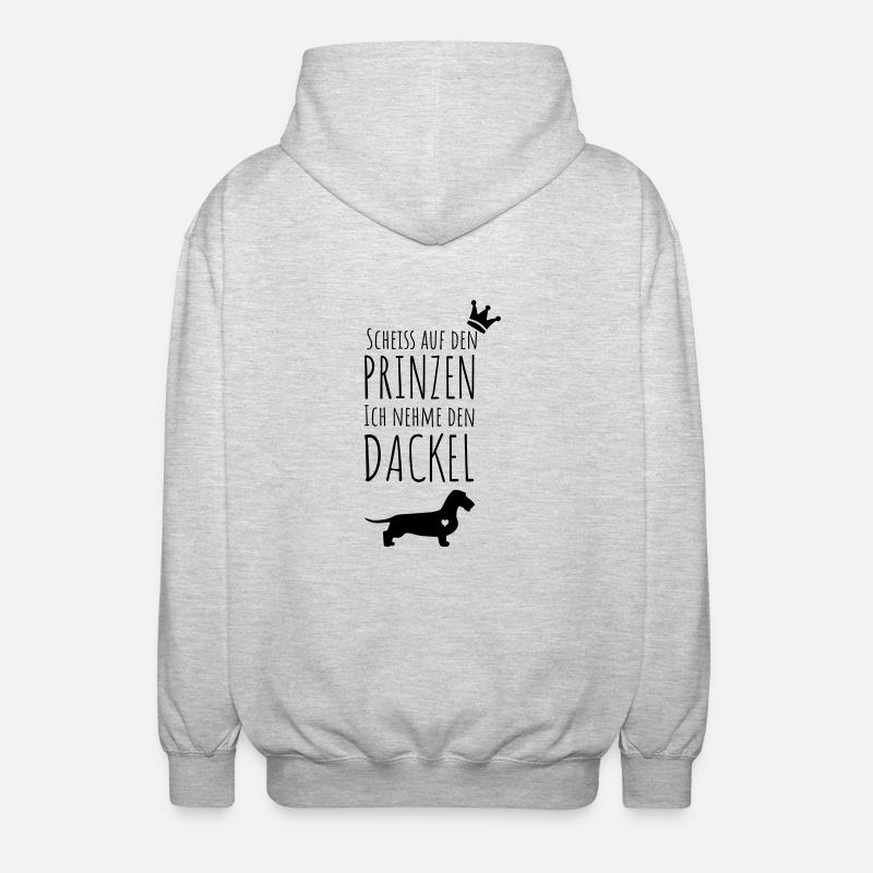 Prinz & Dackel - Unisex Kapuzenjacke - Hellgrau meliert