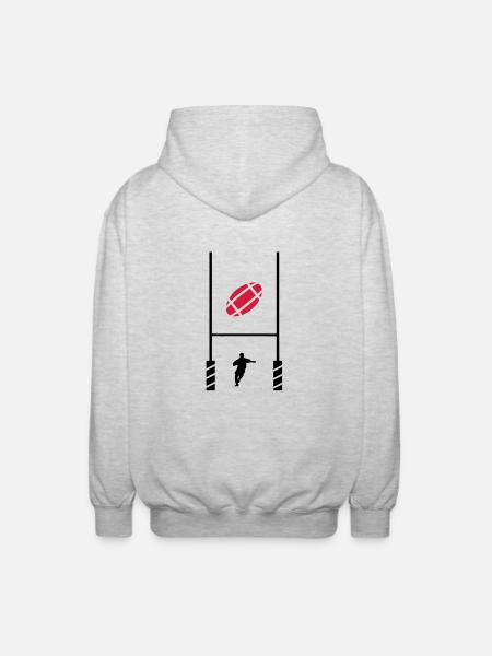 essai rugby 2 - Unisex Hooded Jacket - light heather grey