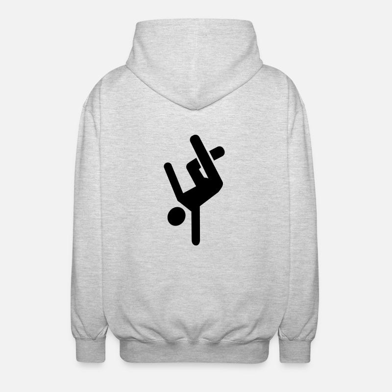 Breakdance - Veste à capuche unisexe - gris clair chiné