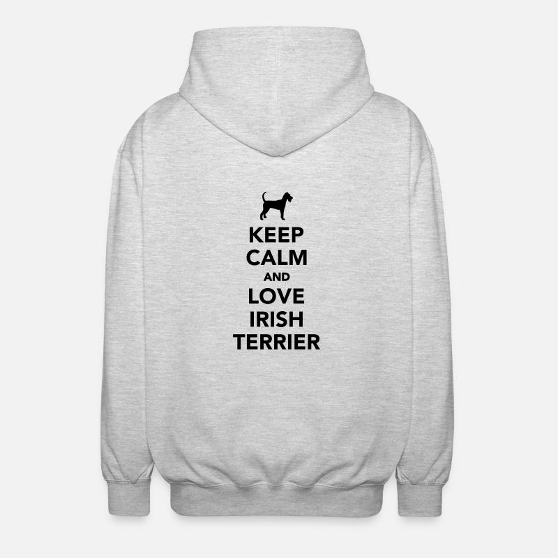 Irish Terrier - Unisex Kapuzenjacke - Hellgrau meliert