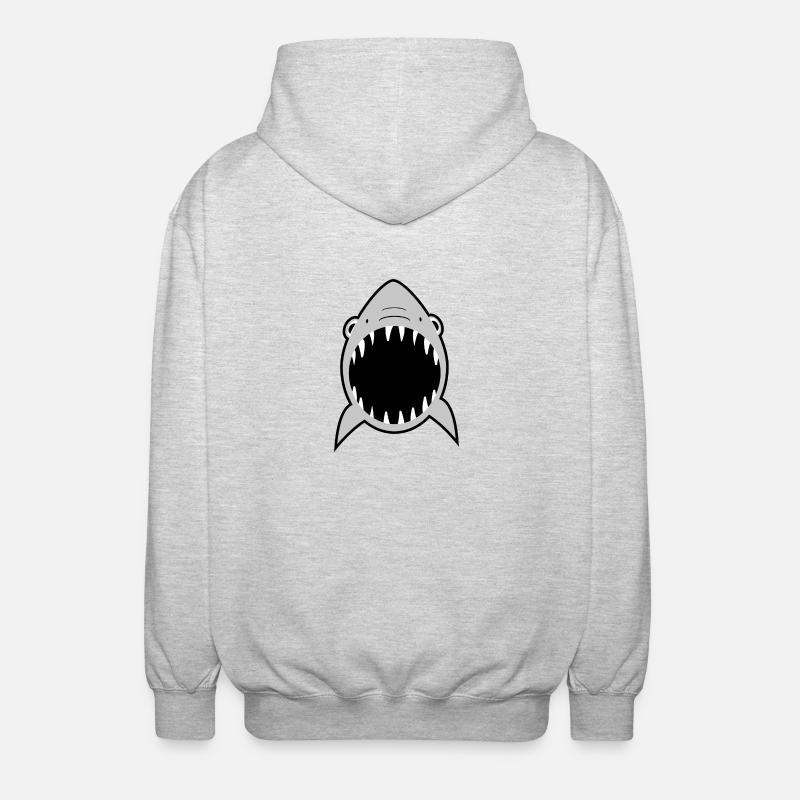 Requins - Veste à capuche unisexe - gris clair chiné